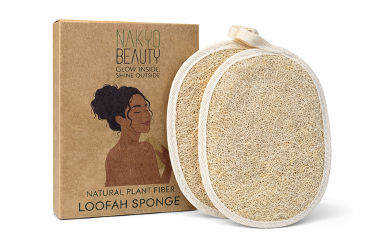 Natural Plant Fiber Loofah Sponge, 2PACK