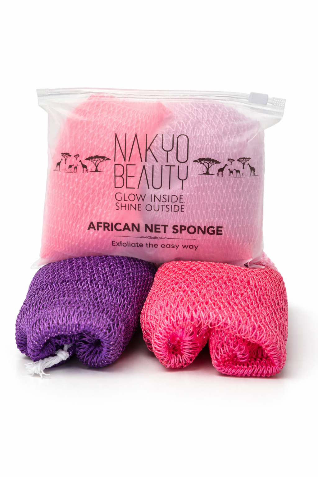 African Net Sponge(Pink & Purple)2PACK