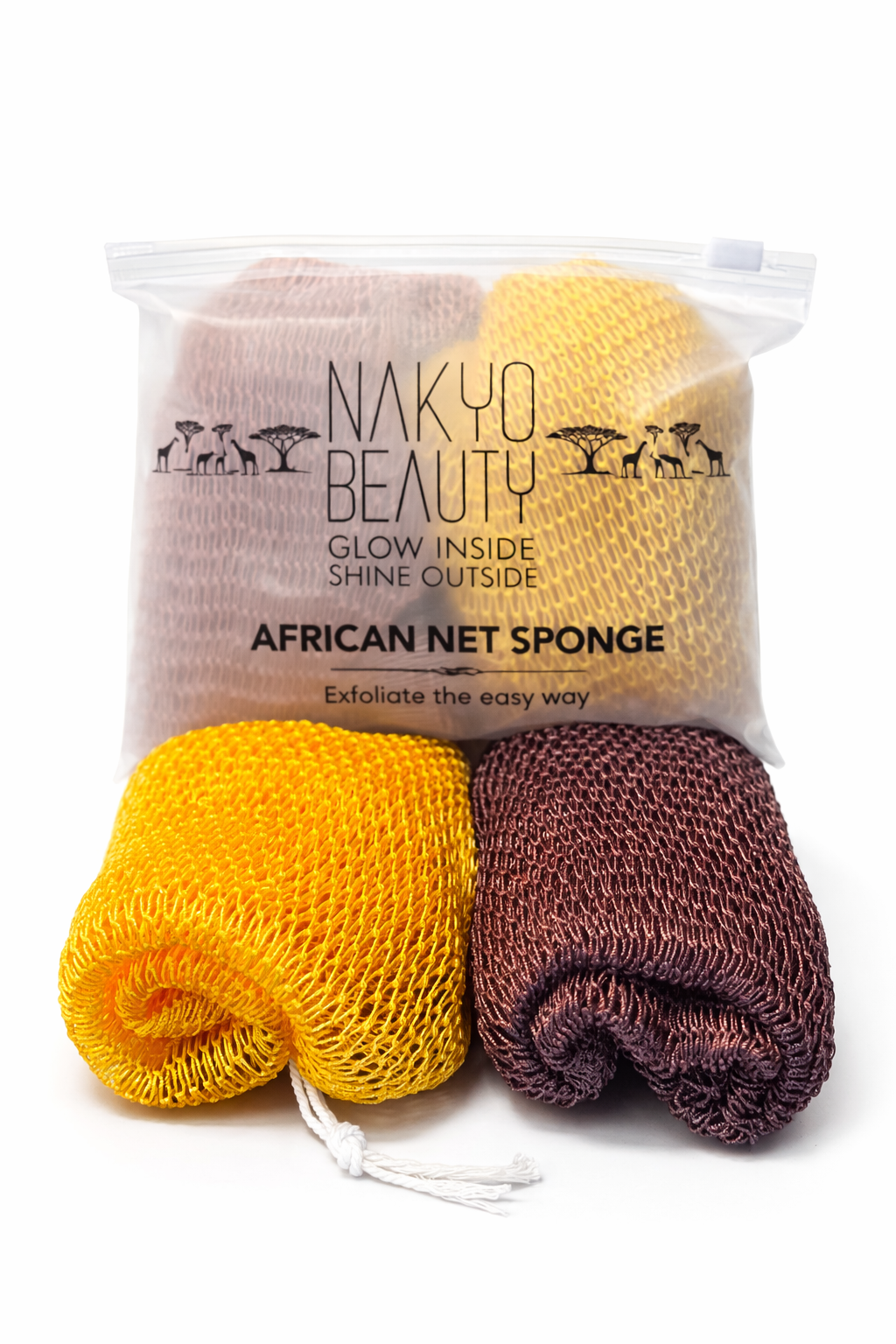African Net Sponge (Yellow & Brown) 2PACK