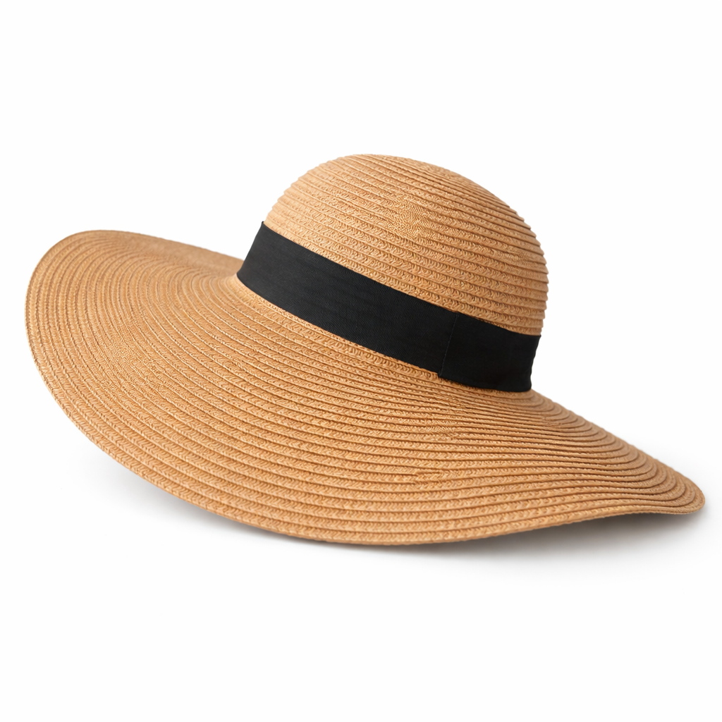 Women's Sun Straw Beach Hat Wide Brim UPF 50