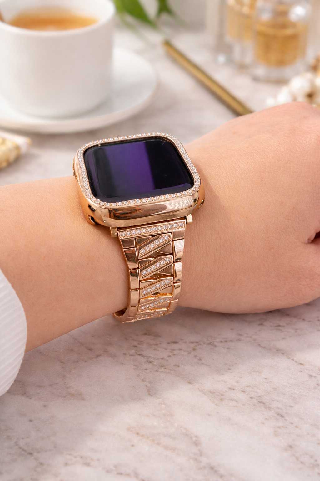 Gold / Rose Gold Watch Band with Cover