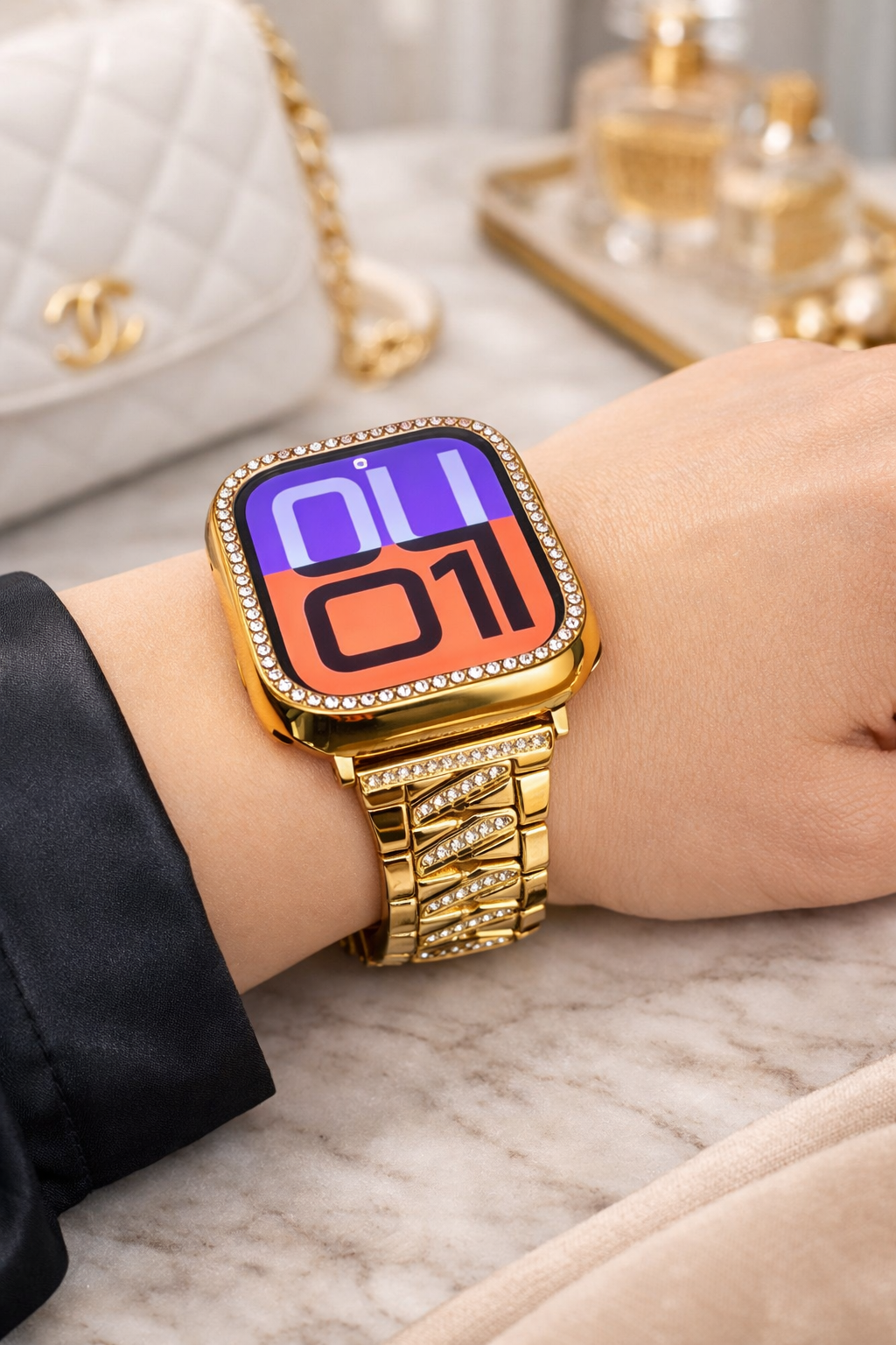 Gold / Rose Gold Watch Band with Cover