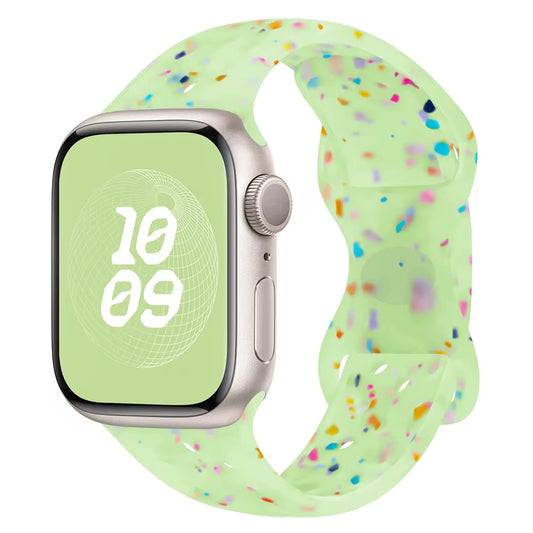 Transparent Confetti Pattern Silicone Smartwatch Band