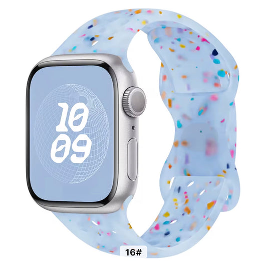Transparent Confetti Pattern Silicone Smartwatch Band