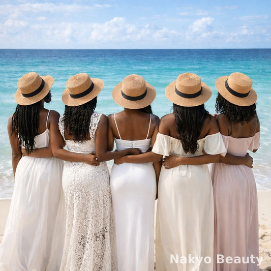 Women’s Round Flat-Top Straw Sun Hat