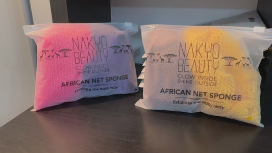African Net Sponge (Yellow & Brown) 2PACK